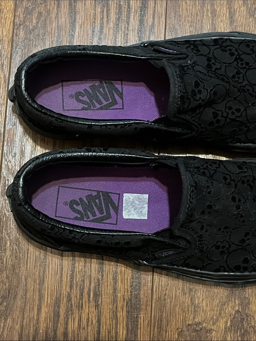 Vans Black Skull Slip-On Sneakers - Picture 14 of 16